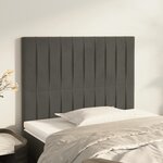 vidaXL Têtes de lit 2 Pièces Gris foncé 80x5x78/88 cm Velours