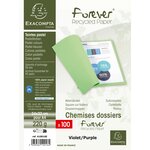 Paquet De 100 Chemises Forever® 220 100  Recyclé - 24x32cm - Lilas - X 5 - Exacompta