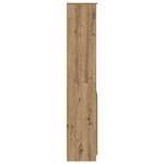 vidaXL Buffet haut chêne artisanal 50x35x180 cm bois d'ingénierie