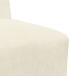 vidaXL Canapé modulaire sans accoudoirs Crème 55 cm Velours
