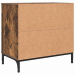 vidaXL Table de chevet Chêne fumé 63 5 x 36 x 61 cm Bois d'ingénierie