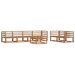 vidaXL Ensemble de canapés d'extérieur 7 Pièces Naturel
