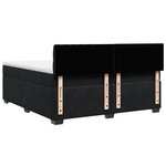 vidaXL Sommier à lattes de lit et matelas Noir 200x200 cm Velours