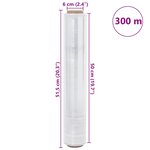 vidaXL Film étirable 2 Pièces transparent 17 μm 50 cm x 300 m