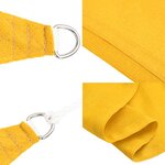 vidaXL Voile d'ombrage 160 g/m² triangulaire jaune 3x3x3 m PEHD