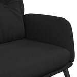 vidaXL Chaise de relaxation Noir Similicuir daim