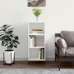 vidaXL Buffet blanc brillant 34 5x32 5x90 cm bois d'ingénierie