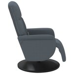 vidaXL Fauteuil inclinable de massage repose-pied gris foncé velours
