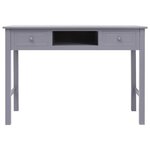 vidaXL Buffet Gris 108x45x76 cm Bois de Paulownia massif