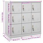 vidaXL Armoire à casiers Gris clair 90x45x92 5 cm Acier
