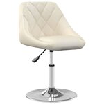 vidaXL Chaises à manger pivotantes lot de 4 Crème Velours