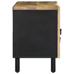vidaXL Meuble TV noir 105x33 5x46 cm bois massif manguier brut