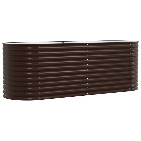 vidaXL Lit surélevé Marron 240 x 80 x 81 cm Acier