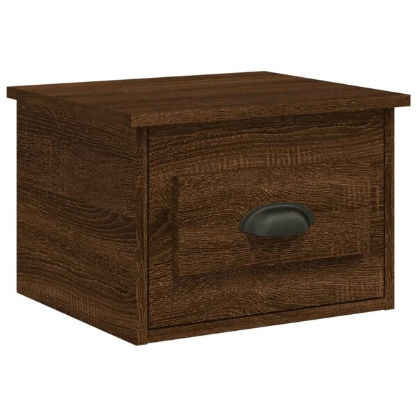vidaXL Table de chevet murale chêne marron 41 5x36x28 cm