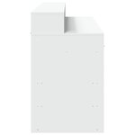 vidaXL Bureau avec lumières LED blanc 140x55x91 cm bois d'ingénierie