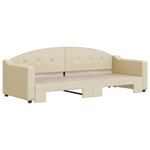 vidaXL Lit de jour avec gigogne sans matelas crème 80x200 cm