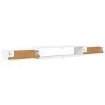 vidaXL Meuble TV mural Montage mural Blanc 220 x 28 x 21 cm