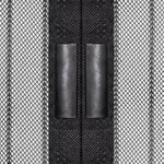 vidaXL Rideaux de porte anti-insectes 2 Pièces avec aimants Noir 200x80cm