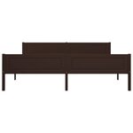 vidaXL Cadre de lit Bois de pin massif Marron foncé 180x200 cm