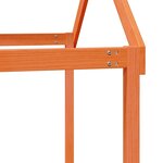 vidaXL Lit haut avec toit cire marron 80x200 cm bois de pin massif