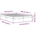 vidaXL Cadre de lit sans matelas noir 150x200 cm
