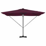 vidaXL Parasol Roma Rouge 286 x 285 x 270 cm Aluminium  Polyester