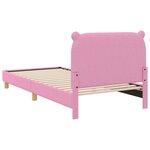 vidaXL Cadre de lit pour enfants avec tête de lit Rose 90 x 190 cm