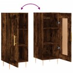vidaXL Buffet Chêne fumé 34 5x34x90 cm Bois d'ingénierie