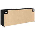 vidaXL Armoire murale de bain noir 100x25x40 cm bois d'ingénierie