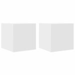 vidaXL Meubles TV muraux 2 Pièces Blanc 30 5x30x30 cm