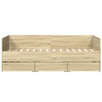 vidaXL Lit de jour et tiroirs chêne sonoma 75x190cm bois d'ingénierie