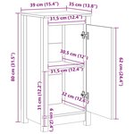 vidaXL Buffets 2 Pièces noir 39x35x80 cm bois massif de pin