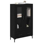 vidaXL Haut Armoire Chêne noir 69 5 x 31 x 115 cm Bois d'ingénierie