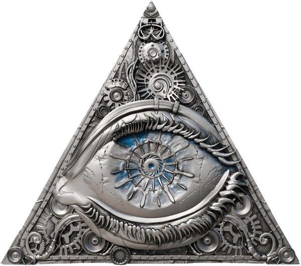 Pièce de monnaie en Argent 2000 Francs g 62.2 (2 oz) Millésime 2025 Conspiracy DIGITIZED EYE OF PROVIDENCE (PRÉCOMMANDE)