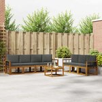 vidaXL Ensemble de canapés d'extérieur 8 Pièces Naturel et Anthracite