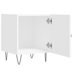 vidaXL Tables de chevet 2 Pièces blanc 40x40x50 cm bois d’ingénierie