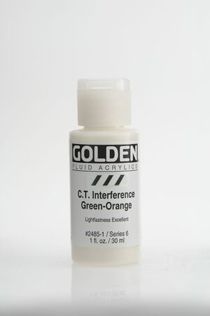 Peinture Acrylic FLUIDS Golden IX 30ml Interference Vert Orange