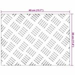 vidaXL Plaques en Aluminium à Motif Losange 4 Pièces Antidérapantes 40x30 cm