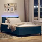 vidaXL Lit à ressorts avec matelas Bleu 120 x 190 cm tissu