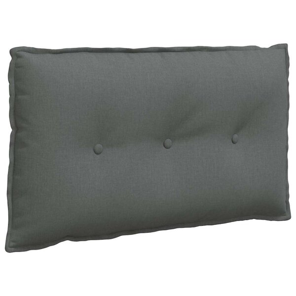 vidaXL Coussin de Dos Gris foncé 80 x 19 x 50 cm tissu