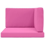 vidaXL Coussin de canapé d'extérieur 3 Pièces Rose Polyester