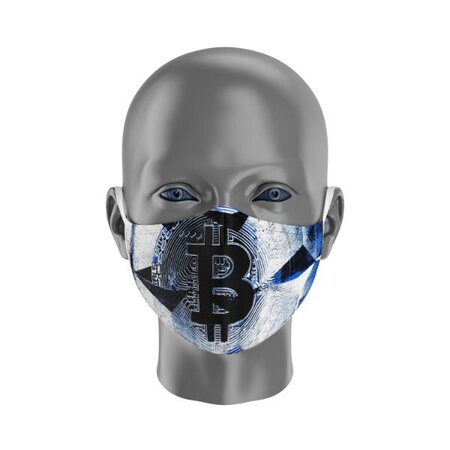 Masque Distinction BitCoin - Masque tissu lavable 50 fois