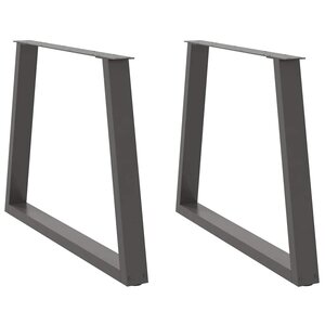 vidaXL Pieds de table à manger en forme de V 2 pièces Anthracite 100 x (72-73 3) cm Acier