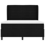 vidaXL Lit à ressorts avec matelas Noir 140 x 190 cm tissu
