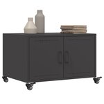 vidaXL Table basse noir 68x50x43 5 cm acier laminé à froid