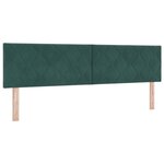 vidaXL Tête de lit blocs diamants 180 cm en velours vert foncé