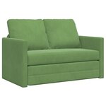 vidaXL Loveseat Vert clair Tissu  Bois 2 places Loveseat Rectangulaire