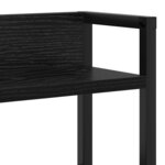 vidaXL Tête de lit avec étagère Chêne noir 120 cm Bois d'ingénierie