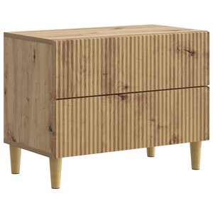 vidaXL Cabinet de chevet avec tiroir Chêne artisanal 62 x 34 5 x 48 cm