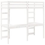vidaXL Cadre de lit superposé sans matelas blanc 80x200 cm pin massif